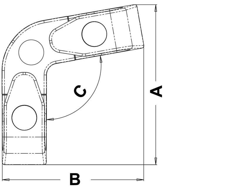 Passacavo angolare a rulli 100°