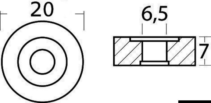 Anodo alluminio MERCURY rondella 4/6 HP